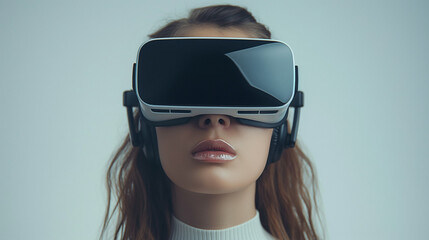 portrait of a person with vr glasses