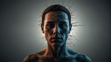 Abstract image on mental health or mental disease concept
