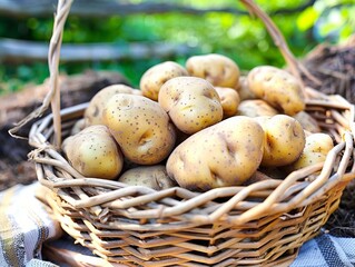 Savoring the Delicious Flavors of Fresh New Potatoes: A Close-Up Look at the Crop