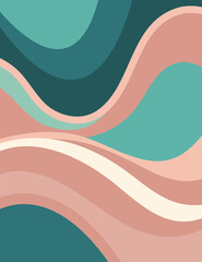abstract background with circles and lines in retro style