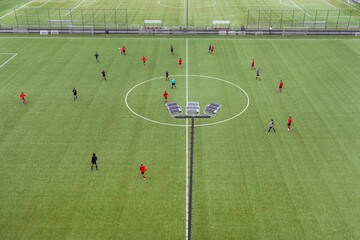 players at soccer game