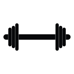 Dumbbell or dumbbells weight training equipment flat vector icon for exercise apps and websites. Vector illustration. Eps file 6.