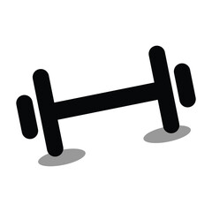 Dumbbell or dumbbells weight training equipment flat vector icon for exercise apps and websites. Vector illustration. Eps file 5.