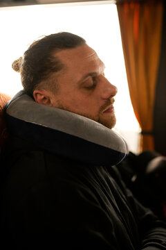 Sleeping on a bus ride
