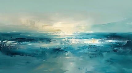Obraz premium Blue sea art . Generative by AI