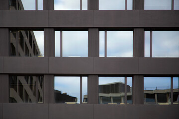 Black modern building windows architecture detail abstract