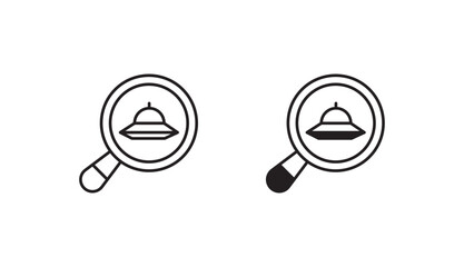 Magnifying Glass icon design with white background stock illustration