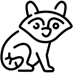 raccoon line icon