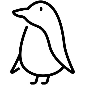 recommend clip art: penguin line icon