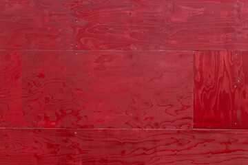 red  wooden panels