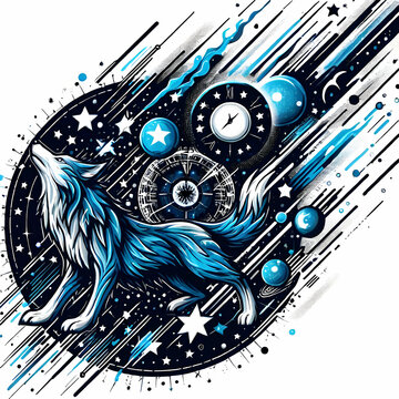 abstract background with skull
