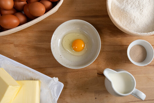 Preparing to cooking desserts.