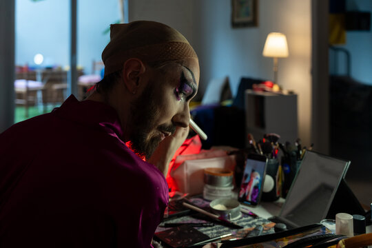 LGBT Person At Home. 