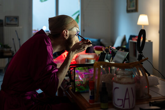 LGBT Person At Home. 
