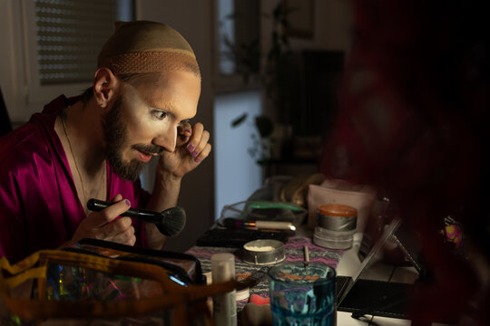 Transgender Person At Home. 