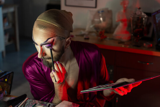 LGBT Person At Home. 