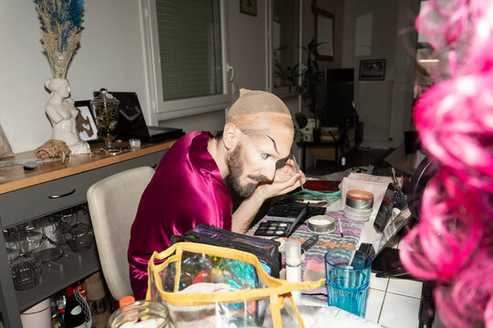 Transgender Person At Home. 