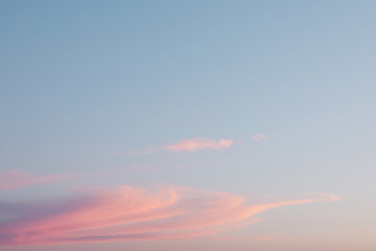 pink clouds at sunset