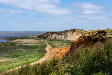 Red cliff of Sylt island, Baltic Sea, Germany