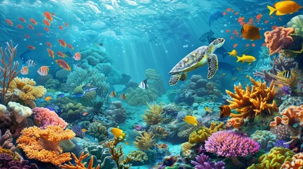 A Vibrant Coral Reef Ecosystem