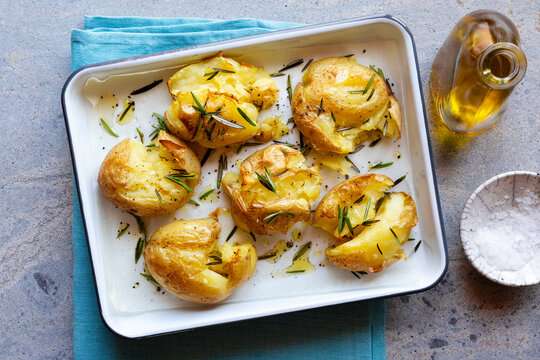 Roast potatoes with rosemary herb