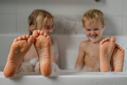 Children in a Bubble bath