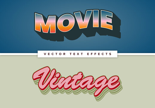Vintage Vibe Extended Text Effect Set