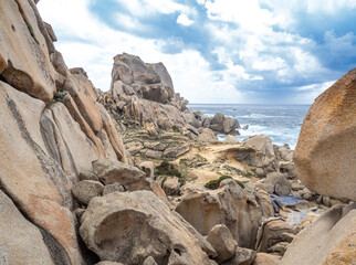 Curious rocks in Capo Testa, Sardinia island