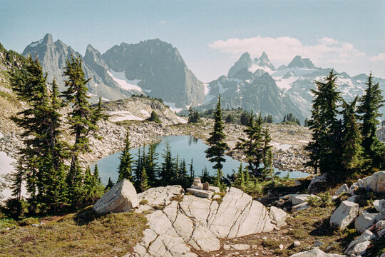 Washington Alpine Summer Mountain Lake