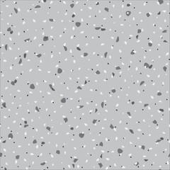Venetian Seamless Texture. Mosaic Grey Italian Pattern. Marble Terrazzo Classic Design. Gray Vector Glass Background. Terrazzo Stone Modern Texture. White Concrete Irregular Art. Stone Abstract Print