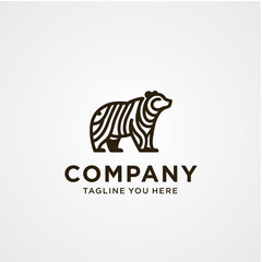 bear logo vector design graphic illustration