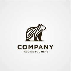 bear logo vector design graphic illustration