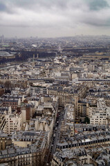 the view from the top of the eiffel tower, with a plane on