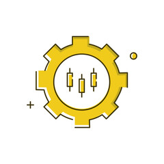 Automated Trading System AI Driven Trading System Vector Icon Design