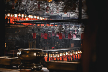 Internal shots from inside Man Mo Temple in Central Hong Kong