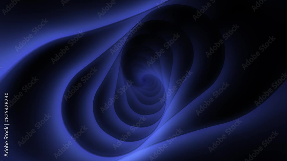 Poster abstract 3d animation of a tunnel with light in the center. technology background with corridor