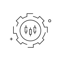 Automated Trading System AI Driven Trading System Vector Icon Design