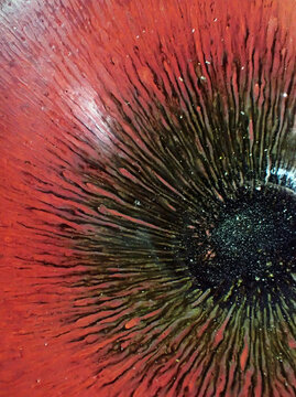 Textured background of microscopic glaze of Chinese ceramics tea cup