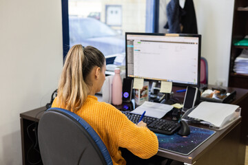 Businesswoman at her desk