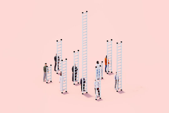 Inequality, gender, age, wealth gap concept 