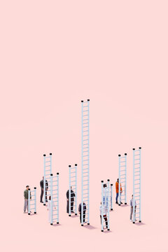 Inequality, gender, age, wealth gap concept 