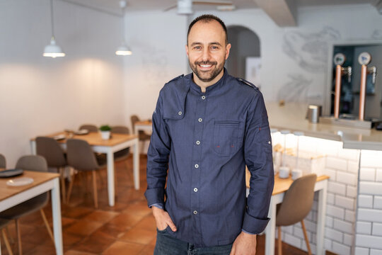 portrait of chef in a restaurant