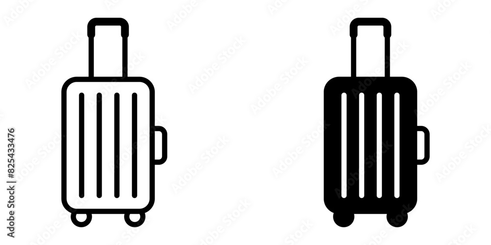 Poster suitcase icon set. for mobile concept and web design. vector illustration