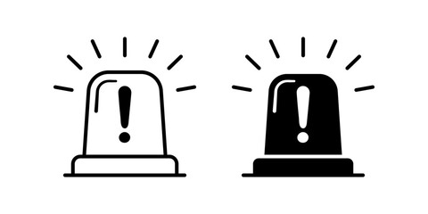 Obraz premium Alarm Siren icon set. for mobile concept and web design. vector illustration
