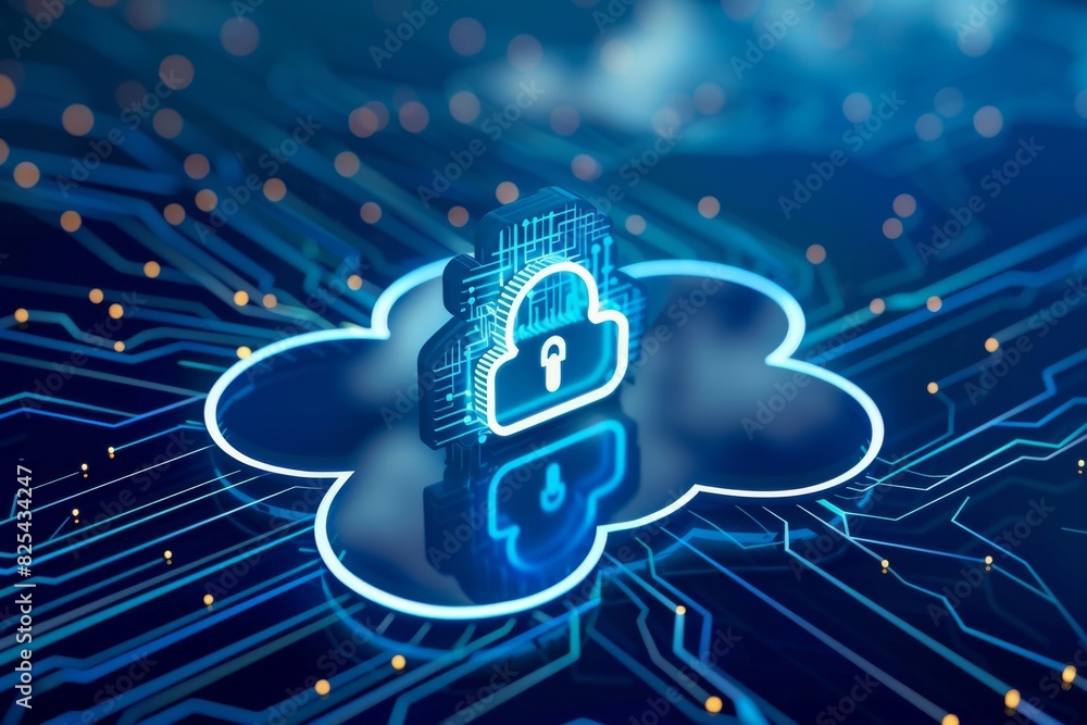 Aufkleber innovative cloud computing technology providing secure data storage, privacy, and advanced cybersecu