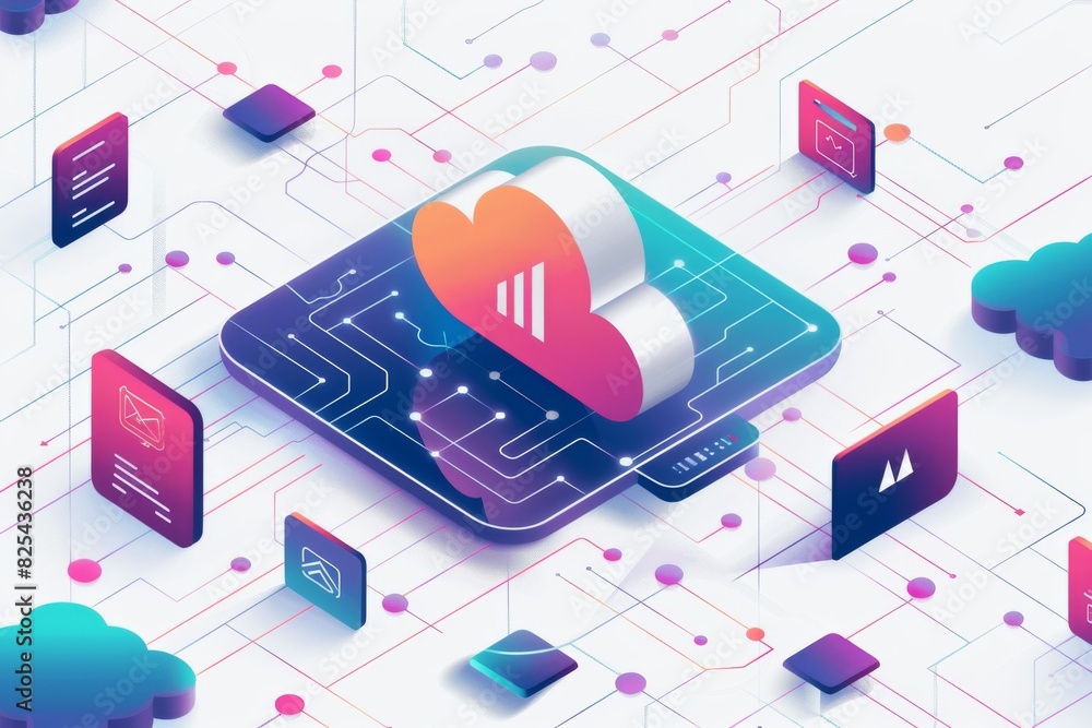 Poster advanced cloud computing solutions ensuring secure data storage, privacy, and robust cybersecurity m