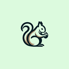 squirrel logo icon concept design