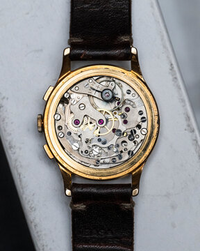 Vintage chronograph watch movement