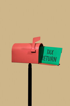 tax return letter in a mailbox
