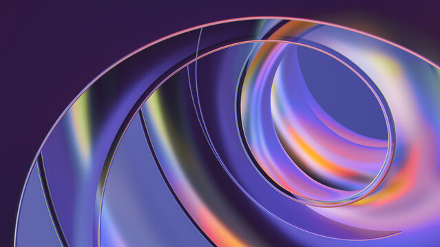 Abstract spiral in bright lights.